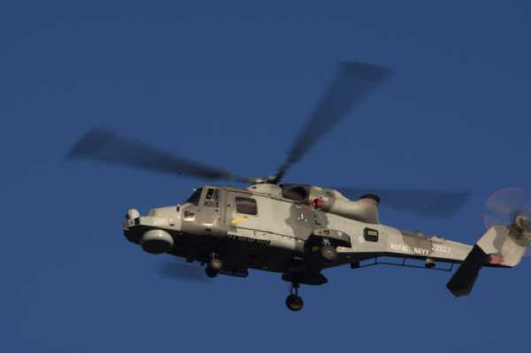 15 January 2020 - 14-11-06 
A Royal Navy Wildcat ZZ522. With almost perfect rotor blur. (photographically speaking, that is).